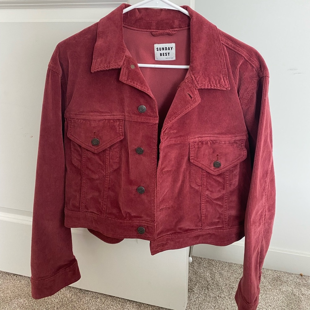 Aritzia corduroy cropped jacket